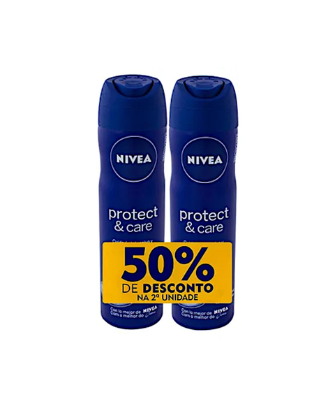 imagem do produto Desodorante Nivea Aerosol Fem Protect&care 150ml Pack 2un - BEIERSDORF