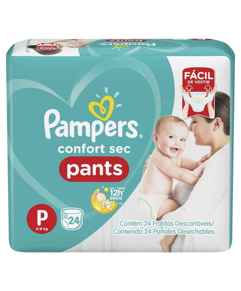 imagem do produto Fralda Pampers Pants Confort Sec P 24 Unidades - PROCTER & GAMBLE