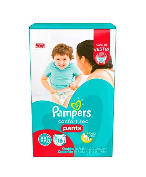 imagem do produto Fralda Pampers Pants Confort Sec Xxg 12 Unidades - PROCTER & GAMBLE
