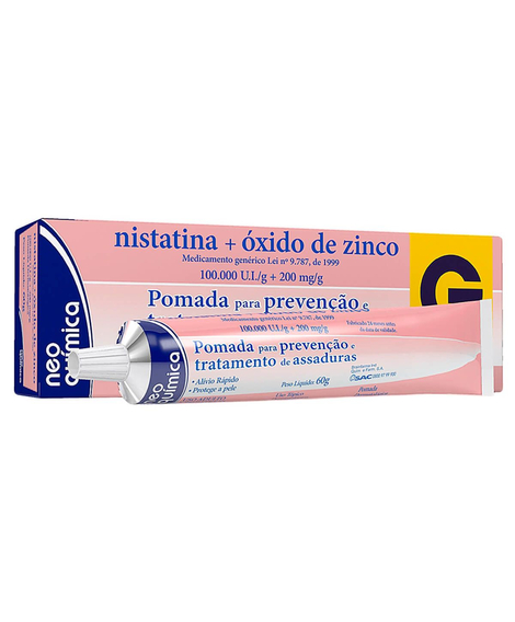imagem do produto Nistatina+oxido de Zinco Pomada 60g Neo Quimica - NEO QUIMICA
