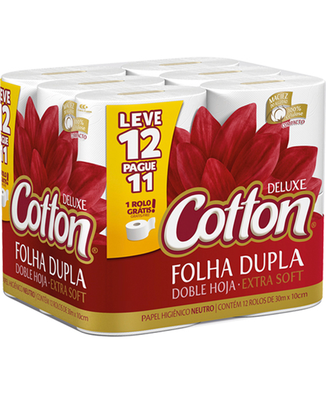imagem do produto Papel Higienico Cotton Leve 12 Pague 11 - CARTA FABRIL